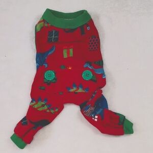 Christmas dinosaur dog pajamas XS
